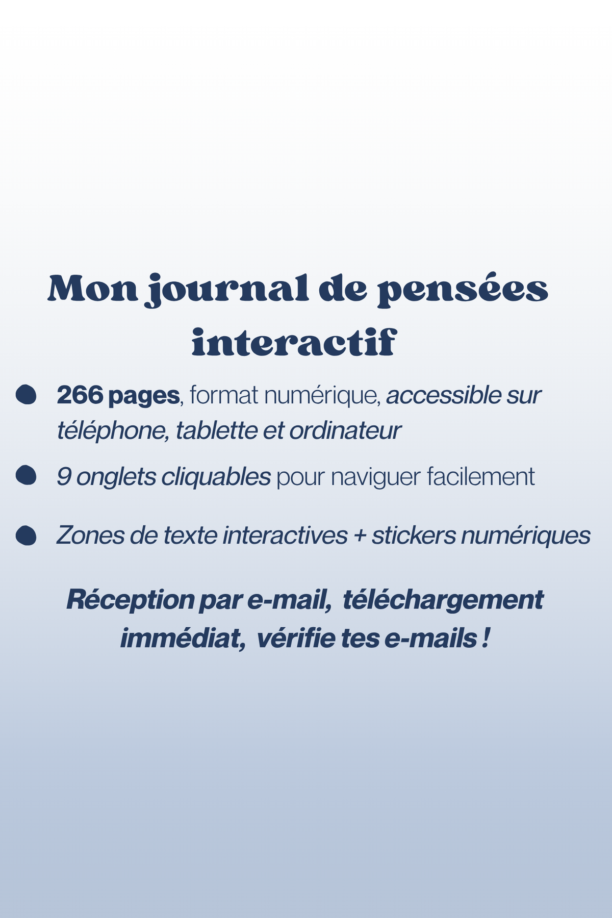 Mon journal de pensées interactif